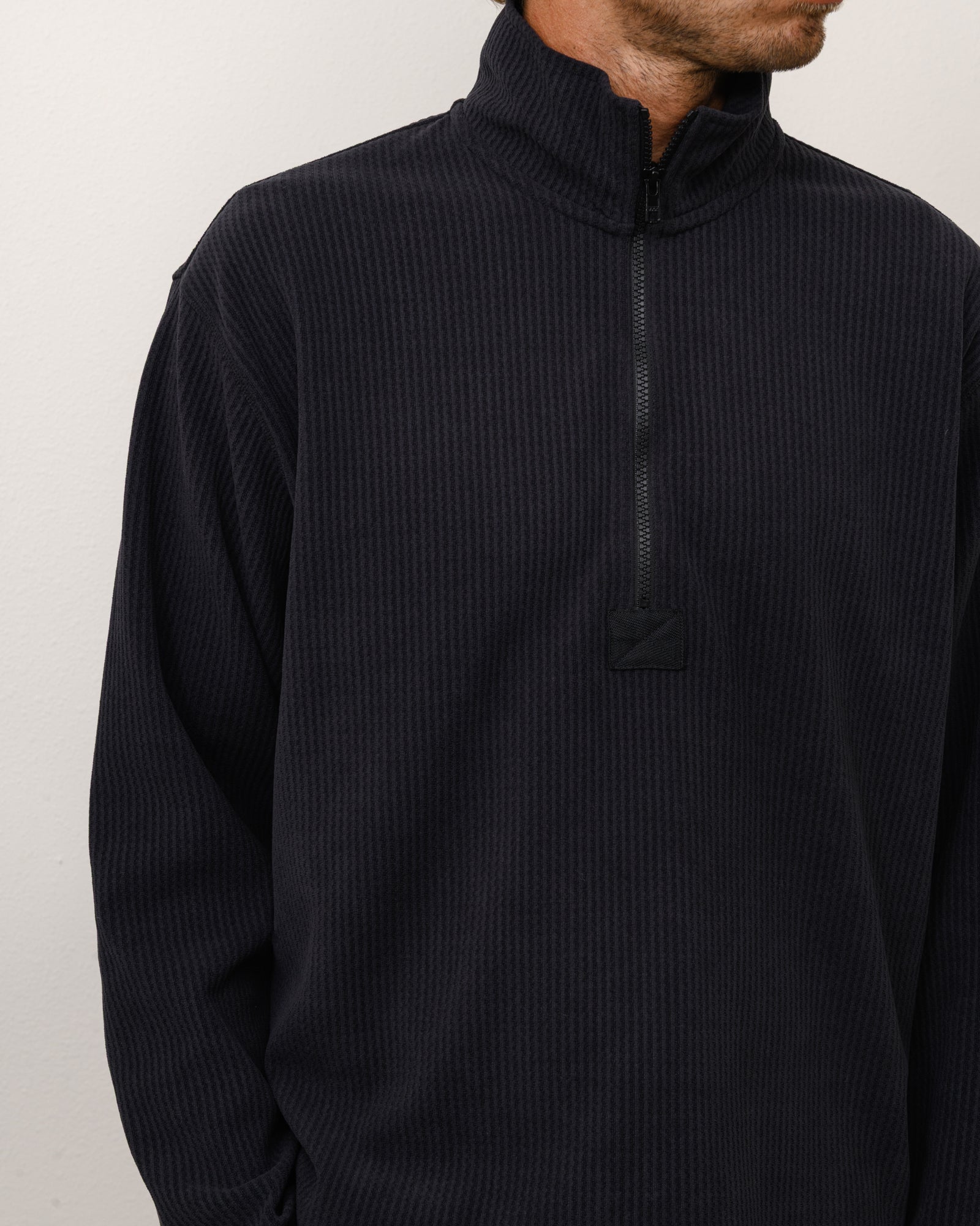 HALF ZIP THERMAL MOCK NECK