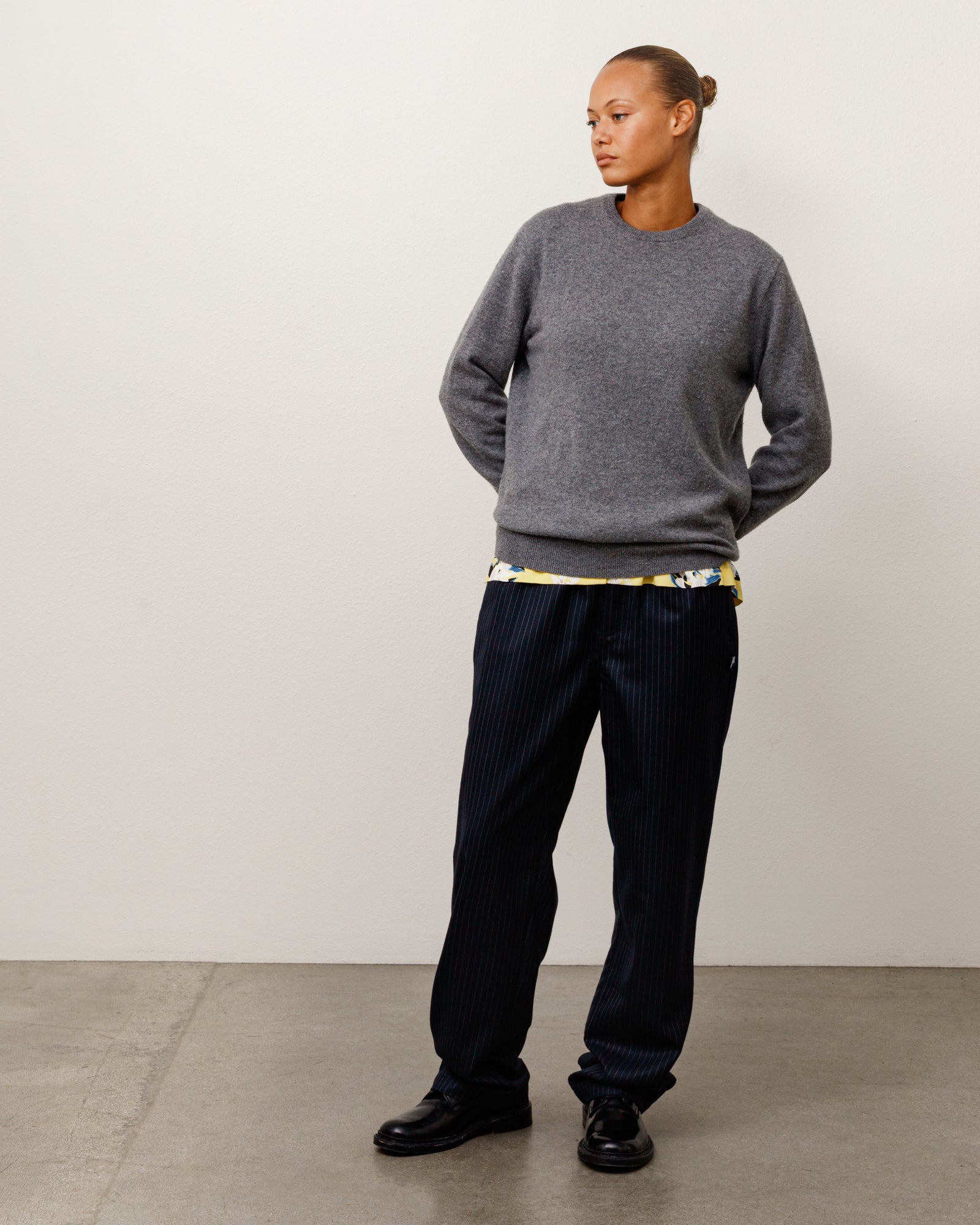 STRIPED WOOL BEACH PANT