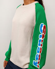 TWO TONE RAGLAN SWEATER