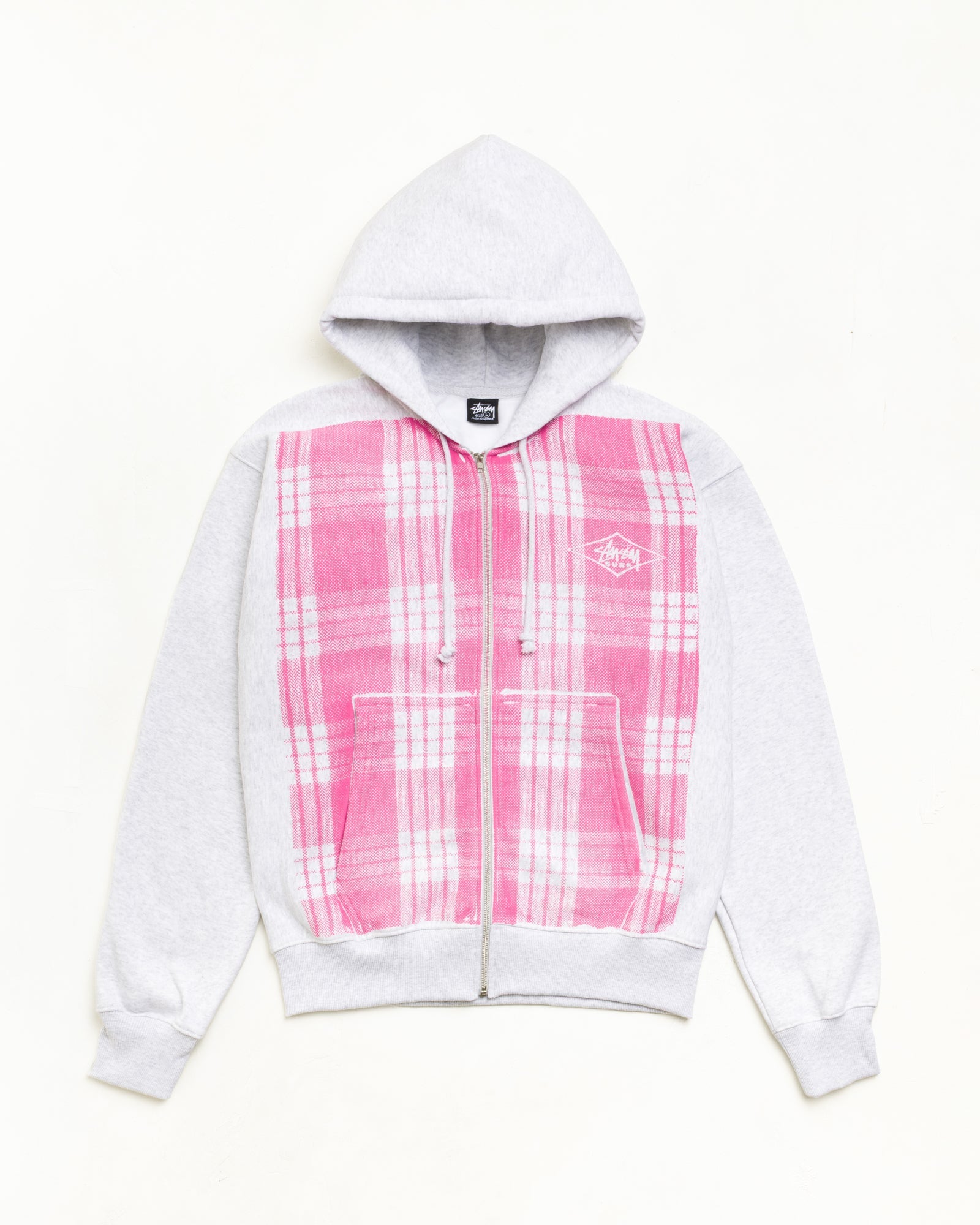 PRINTED PATTERN ZIP HOODIE